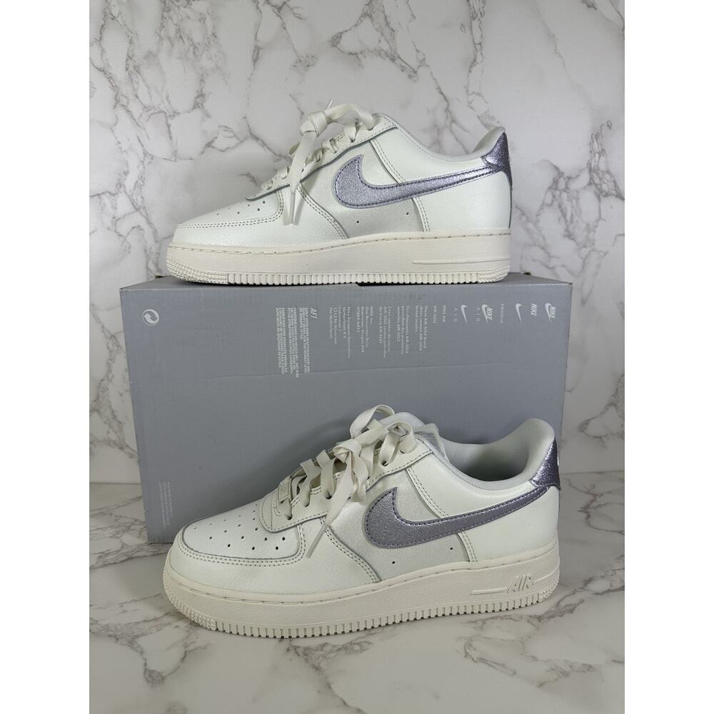 Nike Air Force 1 '07 ESS Shoes Sail Oxygen Purple DV7470-100 Womens Size 8 NEW